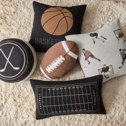 Hot Shaped Cushion with Hockey Sticks Junior Throw Pillows