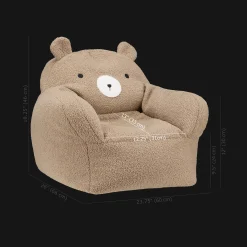 Clearance Sherpa Bear-Shaped Chair Junior Bedroom Furniture