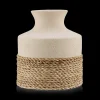 Discount Speckled Ceramic and Rattan Vase Modern Decorative Vases|Home Decorative Items & Objects