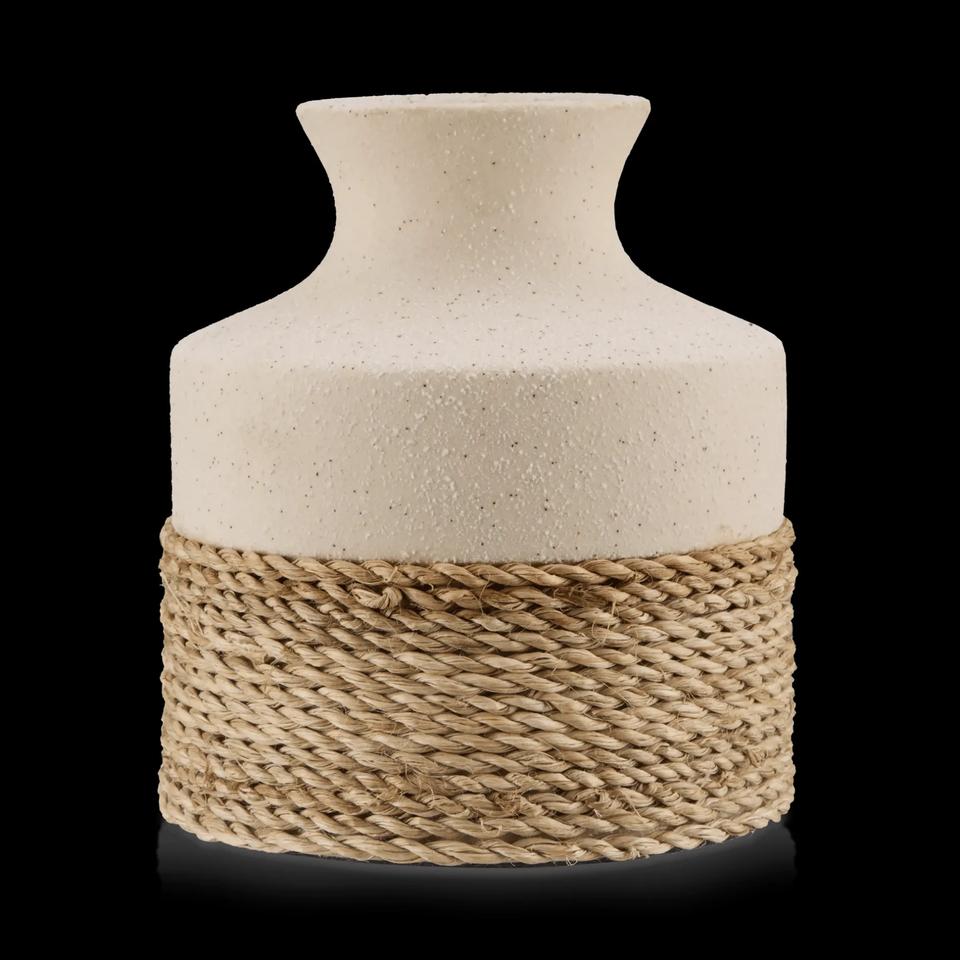 Discount Speckled Ceramic and Rattan Vase Modern Decorative Vases|Home Decorative Items & Objects