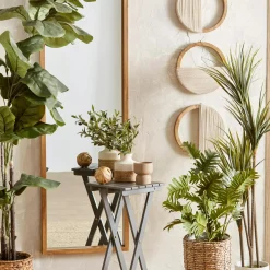 Discount Speckled Ceramic and Rattan Vase Modern Decorative Vases|Home Decorative Items & Objects