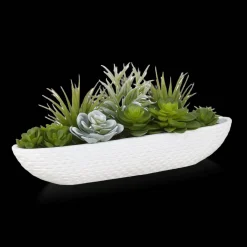 Succulents in Cement Tray Artificial Plants