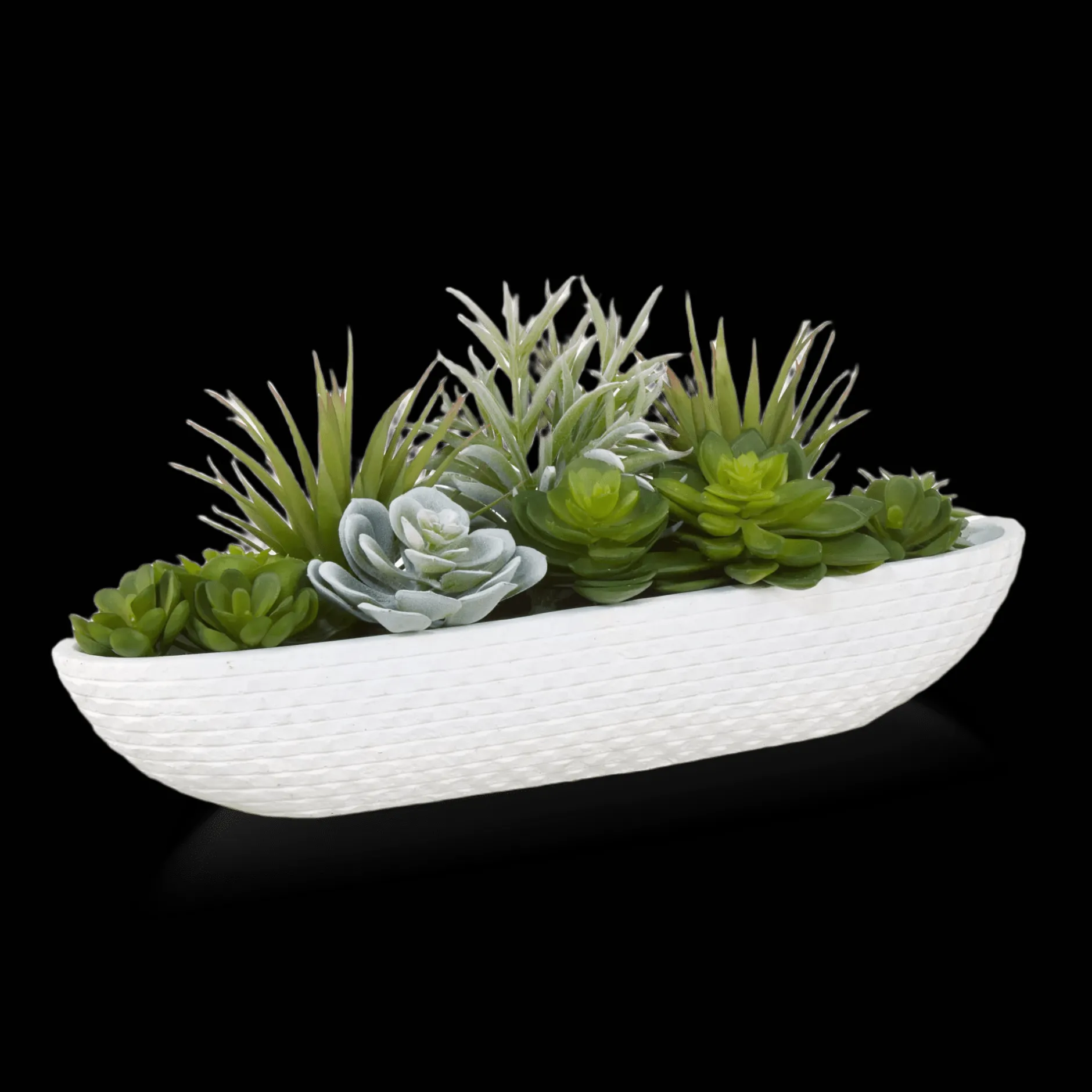 Succulents in Cement Tray Artificial Plants