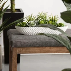 Succulents in Cement Tray Artificial Plants