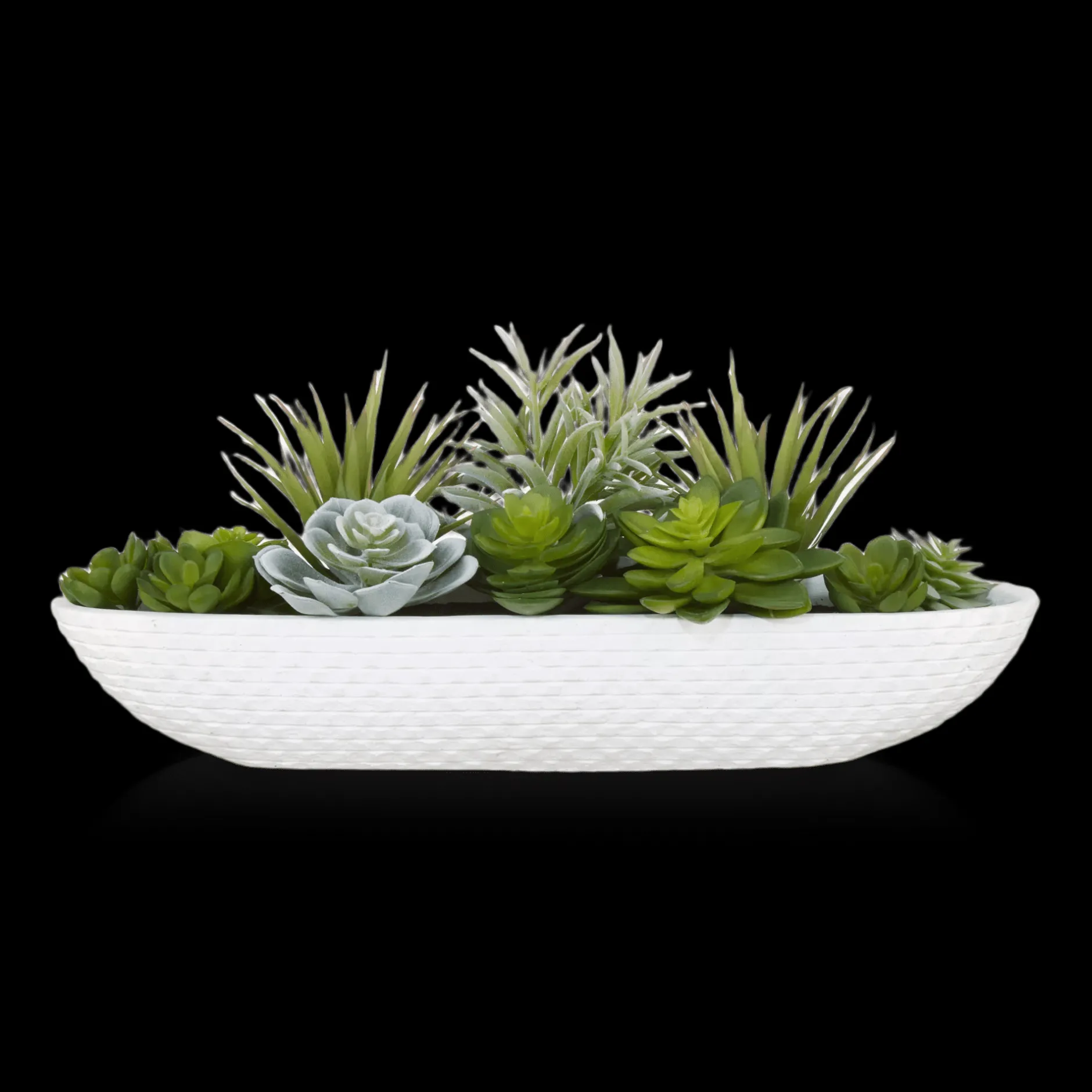 Succulents in Cement Tray Artificial Plants