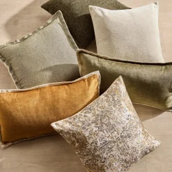 Clearance Taupe Beatrice Decorative Lumbar Pillow Decorative Throw Pillows