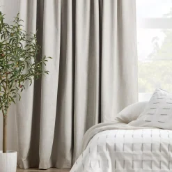 New Taupe Chita Back Tab Blackout Curtain Sheer Curtains & Window Sheer Panels|Blackout Window Curtains