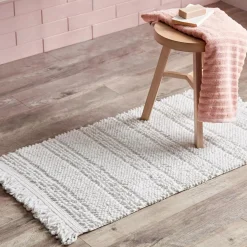 New Textured Boho Bath Mat Bath Mats