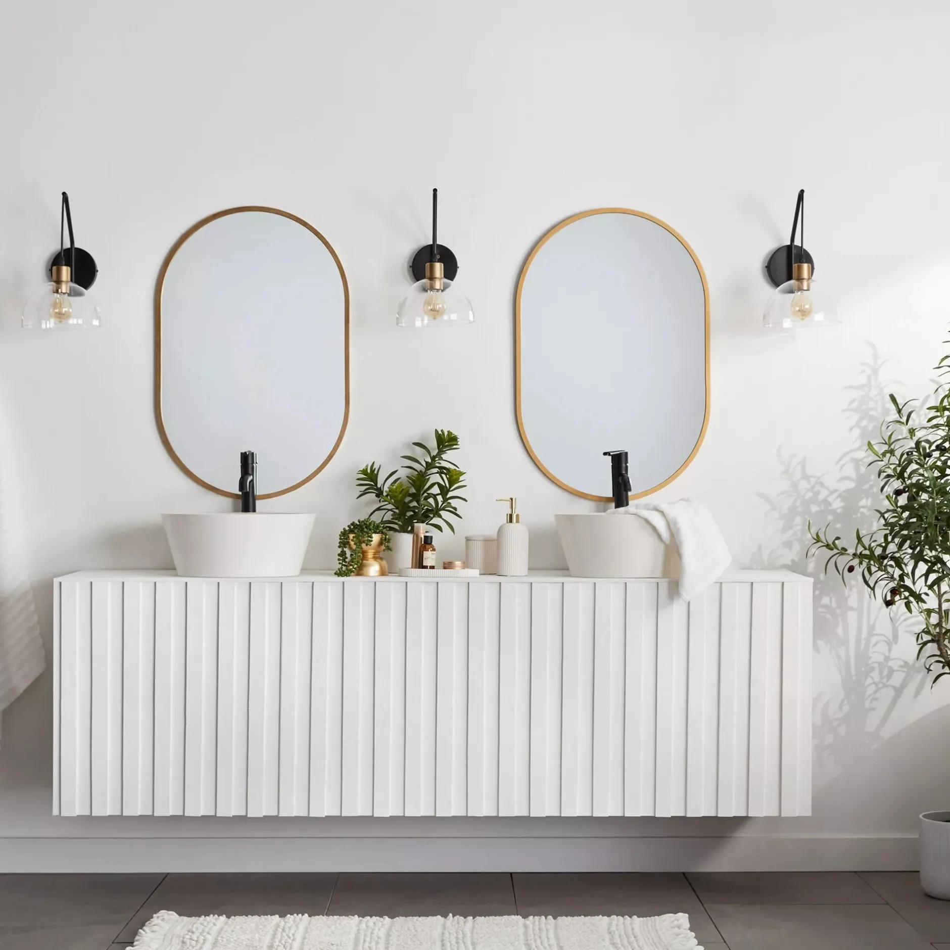 New Textured Boho Bath Mat Bath Mats