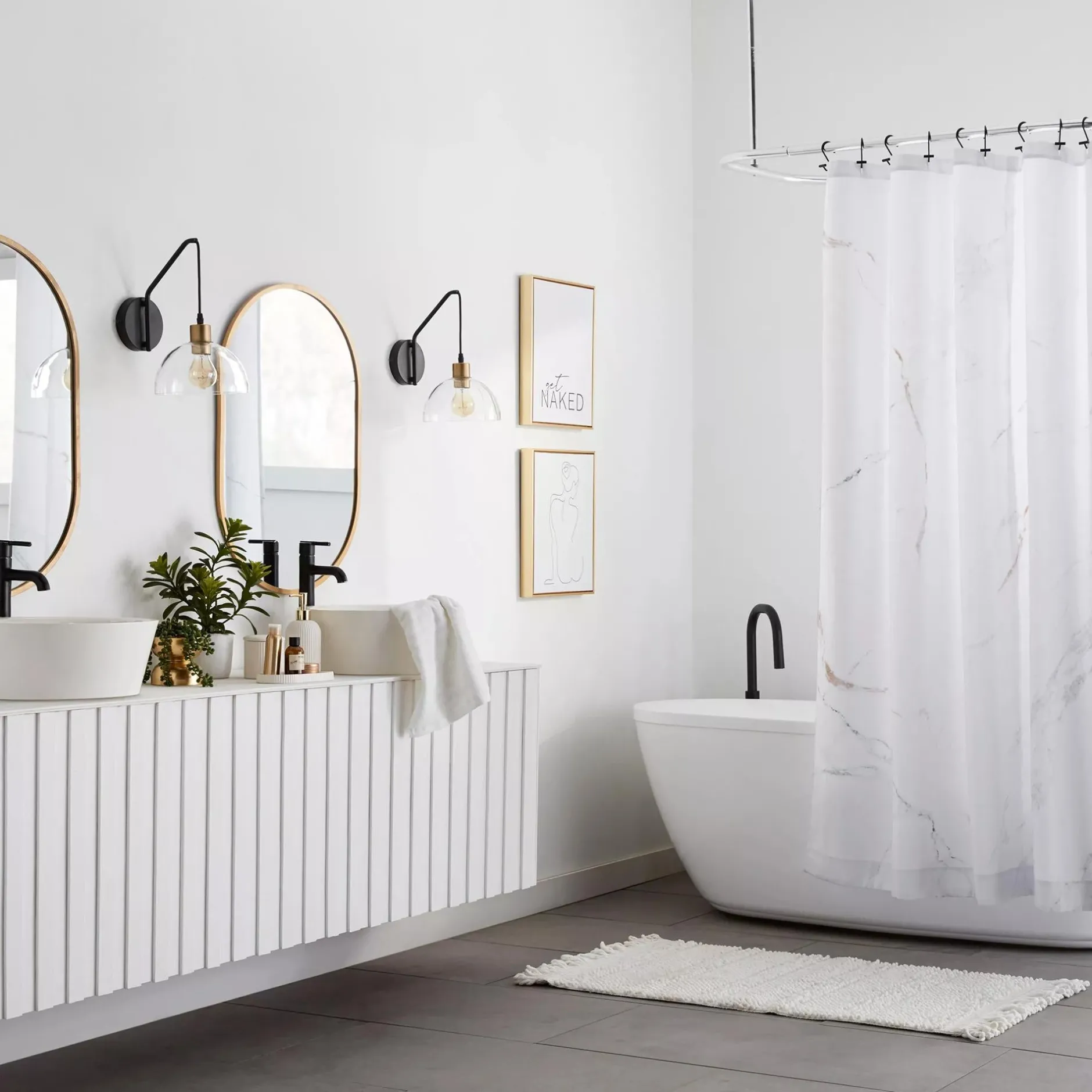 New Textured Boho Bath Mat Bath Mats