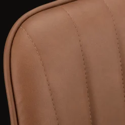 Outlet Textured Faux Leather and Metal Dining Chair Furniture Accessories|Dining Chairs