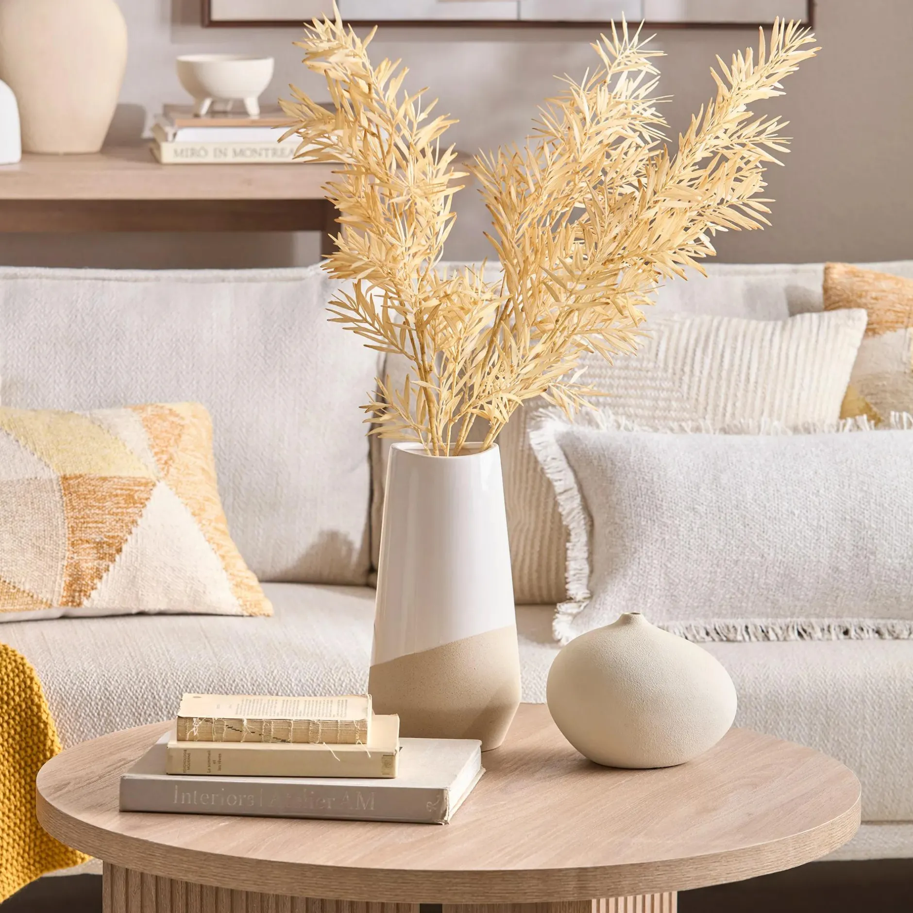 Online 2-Tone Ceramic Table Vase Modern Decorative Vases|Home Decorative Items & Objects