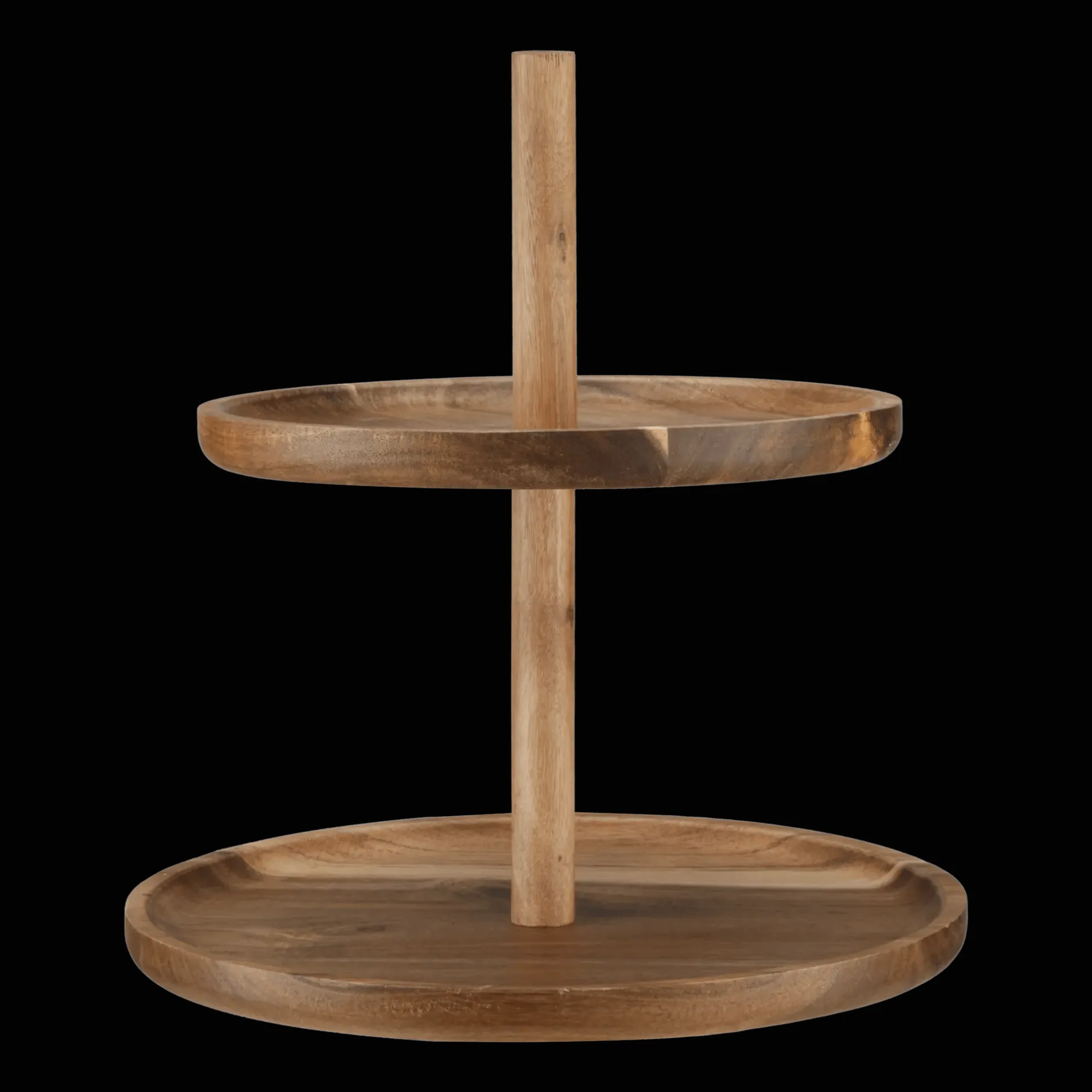 Hot Two Tier Wood Serving Tray Dinnerware