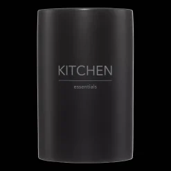 Outlet Typography Black Utensils Jar Dinnerware|Kitchen & Dining Accessories