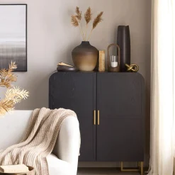 New Uneven Black Vase Modern Decorative Vases|Home Decorative Items & Objects