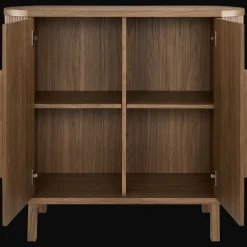 Outlet Walnut Veneer Buffet With Two Doors Furniture Accessories|Buffet Tables & Credenzas