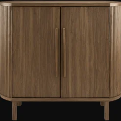 Outlet Walnut Veneer Buffet With Two Doors Furniture Accessories|Buffet Tables & Credenzas
