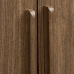 Outlet Walnut Veneer Buffet With Two Doors Furniture Accessories|Buffet Tables & Credenzas