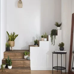 Waterfall Eucalyptus in Black Pot Artificial Plants