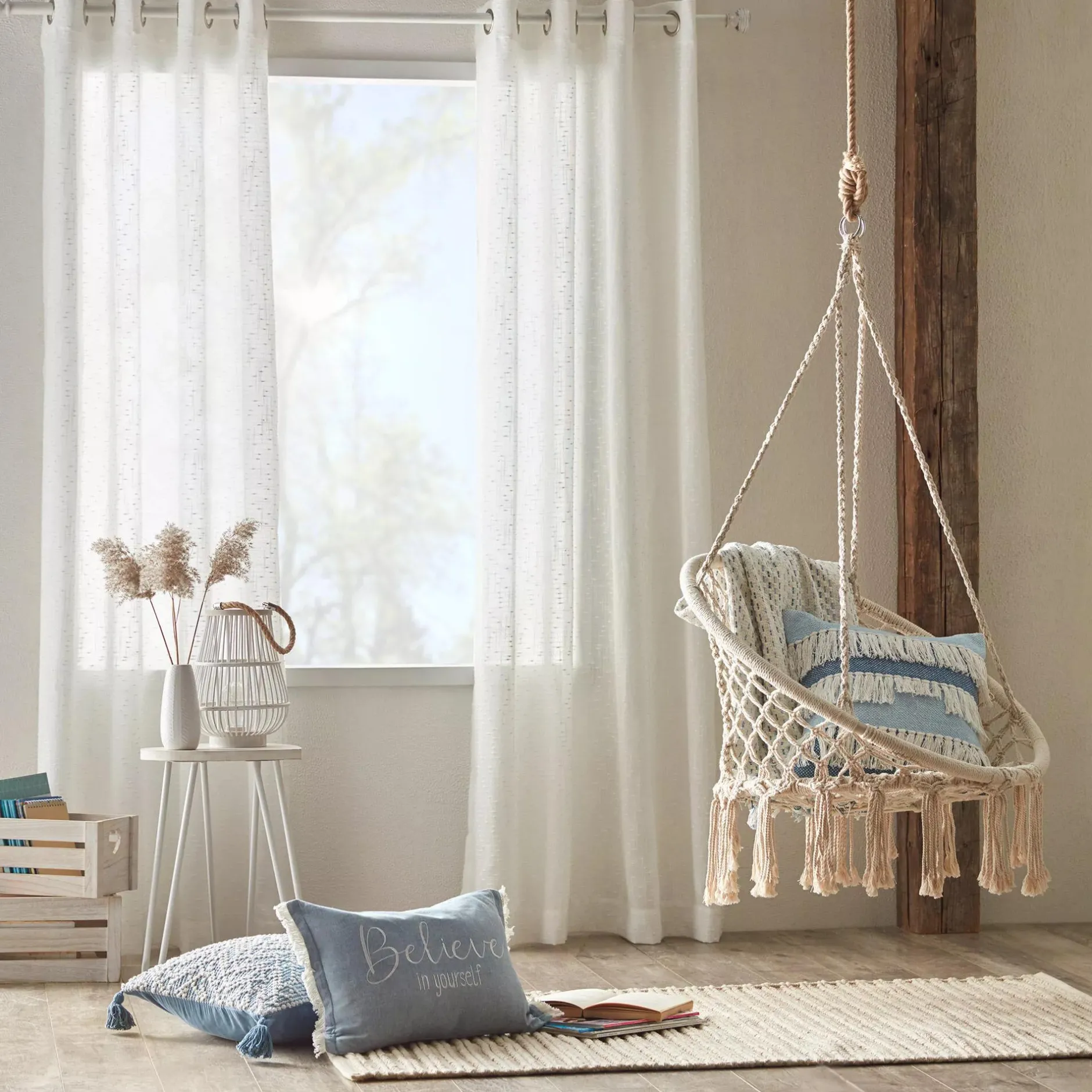 Outlet White Aroona Sheer Curtain Sheer Curtains & Window Sheer Panels