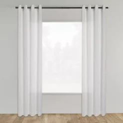 New White Darja Sheer Curtain Sheer Curtains & Window Sheer Panels