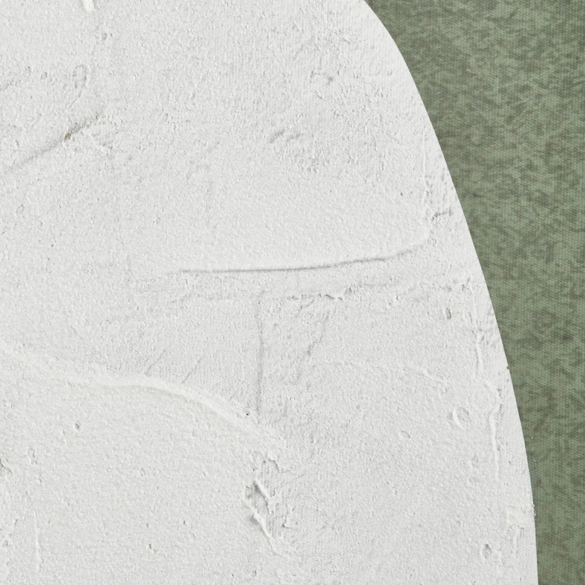 Sale White Form on Green Framed Art Oil Paintings