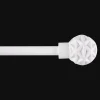 Outlet White Geometric Curtain Rod Set - Diameter 13/16mm Curtain Rods
