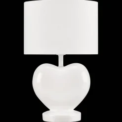 Clearance White Heart Shaped Table Lamp Junior Lighting