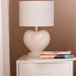 Clearance White Heart Shaped Table Lamp Junior Lighting