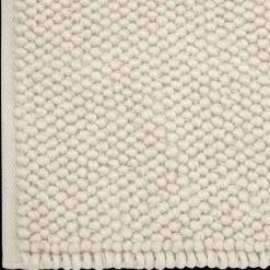 White Landric Polyester Rug Rugs