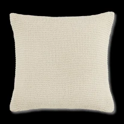 White Lonny Knit Throw Pillow Decorative Throw Pillows