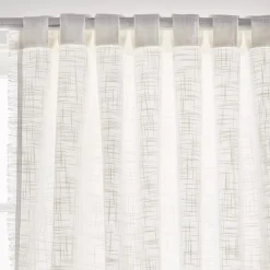 Discount White Nuk Back-Tab/Rod-Pocket Curtain Sheer Curtains & Window Sheer Panels