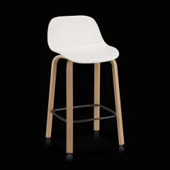 Discount White Plastic and Wood Metal Veneer Counter Stool Furniture Accessories|Bar & Counter Stools