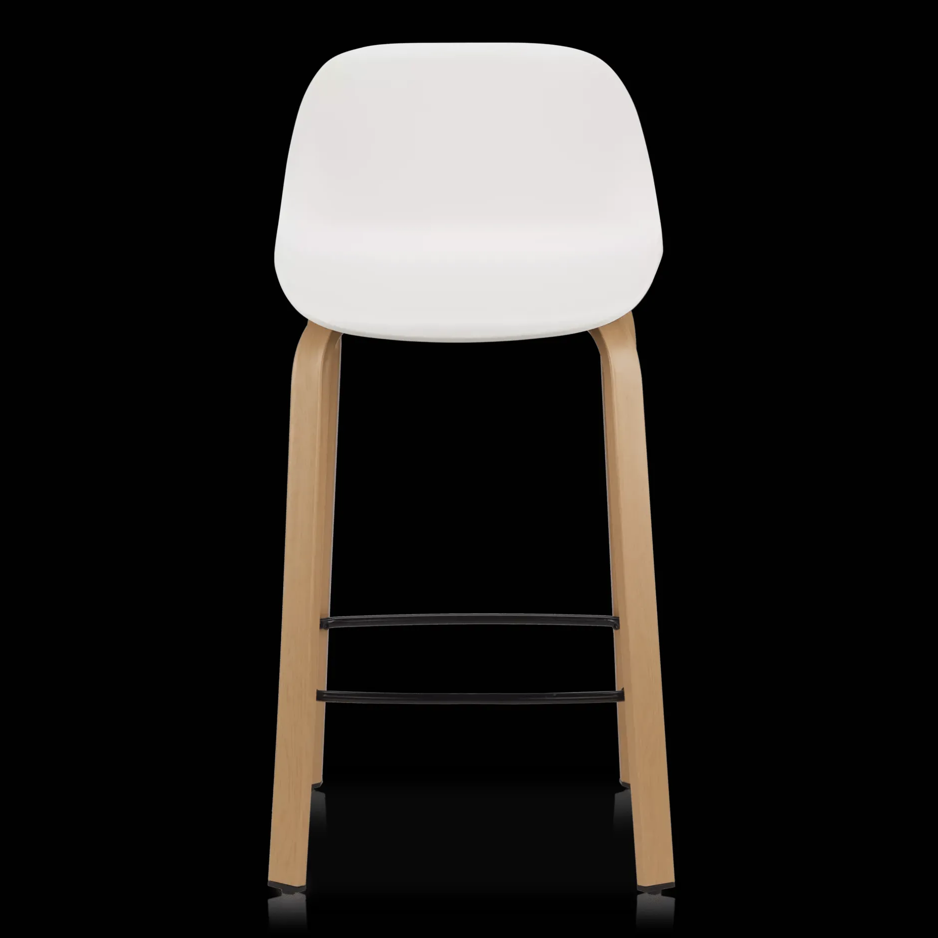 Discount White Plastic and Wood Metal Veneer Counter Stool Furniture Accessories|Bar & Counter Stools