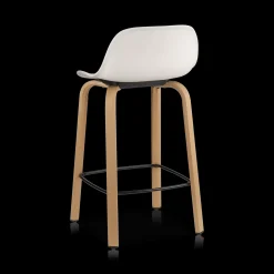 Discount White Plastic and Wood Metal Veneer Counter Stool Furniture Accessories|Bar & Counter Stools