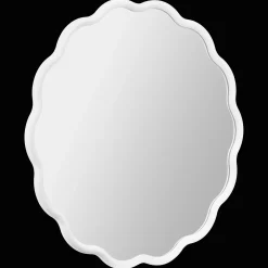 Online White Scalloped Mirror Junior Wall Decor & Mirrors