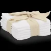 Online White Set of 6 Large Washcloths Bath Towels