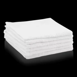 Online White Set of 6 Large Washcloths Bath Towels