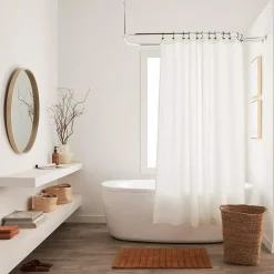 Hot White Waffy Essential Shower Curtain Shower Curtains