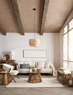 New Wood & Rattan Ceiling Lamp Ceiling Lamps