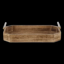 Hot Wood Rectangular Tray with Handles Home Decorative Items & Objects