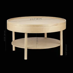 Outlet Wooden Round Coffee Table with Lift Top Coffee Tables|Coffee Tables & Side Tables