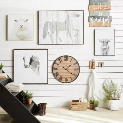 Wooden Wall Clock Wall Decorations