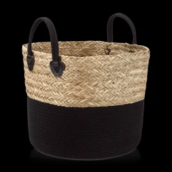 Woven Seagrass and Cotton Rope Basket Storage Baskets & Hampers|Storage & Baskets