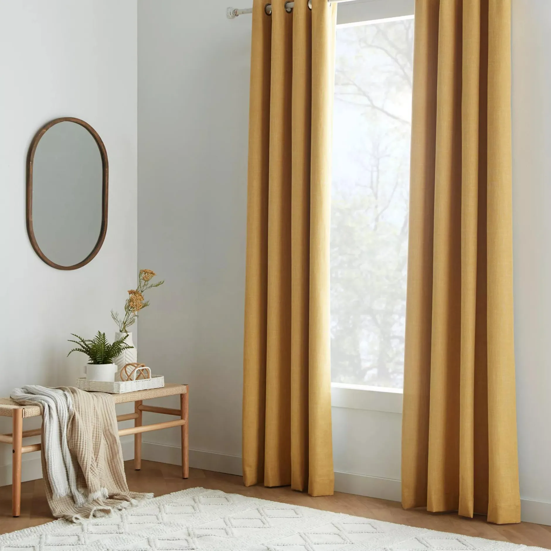 Outlet Yellow Chita Blackout Curtain Sheer Curtains & Window Sheer Panels|Blackout Window Curtains